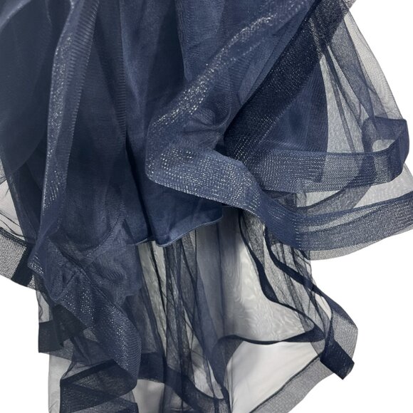 City Triangles Juniors High Low Y2K Dress Size 1 Navy Blue Party Event HOCO Gala - Picture 3 of 8